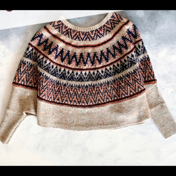 Anthropologie Sweaters - Anthropologie Fair Isle sweater poncho